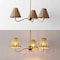 Jonathan Y Grady 27" 3-Light Coastal Farmhouse Adjustable Swooping Arm Metal w/Hand-Woven Rattan Shades LED Cha JYL9559B - alternate 2