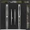 Vdomdoors Metal Double Doors Deux 1755 Black Enamel Opaque Black Glass 1 Sidelight and Top Transom Entry Mode DEUX1755DEXD-BLK-W72+16xH80+12-RH-I - alternate 1