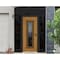 Vdomdoors Steel Door Ballucio 6644 Natural Oak Black 2 Side and Top Exterior Window Sidelite Entry Door Paint BALLUCIO6644EXD-OAKB-W14+36+14xH80+16-LH-I - alternate 2