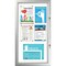 M&T Displays Enclosed Lockable Magnetic Showboard, 6x8.5x11 Inch Silver Aluminum Noticeboard USBN2006A4X2000 - alternate 1