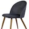 Homeroots Set of Two Charcoal and Brown Upholstered Velvet Dining Side Chairs, 2PK 568026 - alternate 3