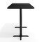 Flash Furniture Commercial Black Laminate Tabletop-Dual Bar Height Crisscross Bases, 72 in x 30 in XU-BLKTB-3072-T2222B-GG - alternate 4