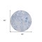 Homeroots 8' Sky Blue And Denim Blue Round Floral Washable Indoor Outdoor Area Rug 583132 - alternate 3