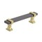 Amerock Overton 3-3/4 in 96 mm Center-to-Center Black Chrome/Brushed Gold Cabinet Pull BP36681BCRBGL - alternate 1