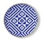 Homeroots 20in Blue and Natural Wicker Round Geo Arrow Handmade Basket Tray 476493 - alternate 1