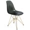 Leisuremod Cresco Plastic Dining Side Chair with Gold Base, Transparent Black CR19TBLG - alternate 1