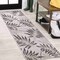 Jonathan Y Havana Tropical Palm Leaf Gray/Black 2 ft. x 8 ft. Indoor/Outdoor Runner Rug SMB208B-28 - alternate 1