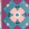 Homeroots 4" X 4" Vintage Turq Blush And Mauve Peel And Stick Removable Tiles 390913 - alternate 2