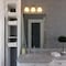 Vaxcel Huntley 3 Light LED Gold Brass Farmhouse Bathroom Vanity Wall Fixture White Schoolhouse Glass W0453 - alternate 5