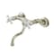 Kingston Brass Double-Handle Wall Mount Bathroom Faucet, Polished Nickel KS2116PX - alternate 1