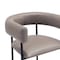 Manhattan Comfort Onda Metal Vegan Leather Dining Chair in Taupe DC1608-2 - alternate 3