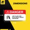 Fuel Stickers Danger Ark Flash Stickers, Small, Heavy-Duty Labels for Machinery and Equipment, 2in x 1in, 4PK Z-2X1ARK-4PK - alternate 2