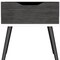 Homeroots 25" Gray And White Wood One Drawer Nightstand 534883 - alternate 4