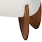 Baxton Studio Vinicio Mid-Century Modern Cream Boucle Accent Bench 254-14001-ZORO - alternate 2