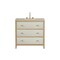 James Martin Vanities Celeste 36" Single Vanity, Sunwashed Oak with Embossed Shagreen, w/ 3 CM Tajnar Eclos Top D604-V36-SHG-3TJR - alternate 1