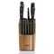 Martha Stewart 14 Piece Stainless Steel Cutlery Set in Black with Acacia Wood Storage Block 122062.14 - alternate 2