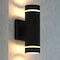 Vaxcel Chiasso, 11 in H, Black Outdoor Wall Light, 2-Light, LED, Up-Down T0821 - alternate 3
