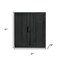 Homeroots 31in Black Wood Corner Accent Cabinet With Two Doors 719673 - alternate 2