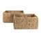 Happimess Leif Rustic Minimalist Hand-Woven Hyacinth Nesting Baskets with Handles, Natural (Set of 2), 2PK BSK1008A-2SET - alternate 2