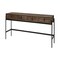 Homeroots 56" Brown and Black Solid Wood and Metal Console Table With Four Drawers 380193 - alternate 1