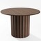 Homeroots 46" Brown Wood Pedestal Base Round Top Dining Table 720940 - alternate 1