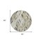 Homeroots 8' Taupe Ivory And Brown Round Geometric Washable Indoor Outdoor Area Rug 589250 - alternate 2