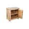 Homeroots 28" Distressed Natural Solid Wood Nightstand With Storage 555407 - alternate 2