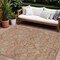 Homeroots 9' X 12' Copper And Beige Floral Washable Indoor Outdoor Area Rug 594657 - alternate 1