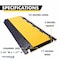 Atlas Cable Protector Wire Ramp, 3 Channel Bulk Pallet, 35'' Long Black & Yellow, 10PK CP9973-10 - alternate 4