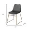 Homeroots Set of Two Dark Green and Gold Velvet and Metal Dining Side Chairs, 2PK 568017 - alternate 2