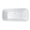 Kingston Brass 71-Inch Acrylic Oval Rectangular Double Ended Pedestal Tub with Drain, No Faucet Drillings VTDE713524C412 - alternate 1