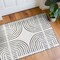 World Rug Gallery Bohemian Lines Washable Non Slips Area Rug 2 ft x 4 ft Ivory WR72IVORY2X4 - alternate 1