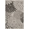 Homeroots 3' X 5' Gray Floral Stain Resistant Non Skid Indoor Outdoor Area Rug 521641 - alternate 3