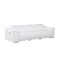 Homeroots 107" White Italian Leather Reclining Metal USB Sofa 720282 - alternate 4
