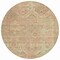 Homeroots 8' Salmon Fern Green And Beige Round Floral Medallion Washable Indoor Outdoor Area Rug 616630 - alternate 1