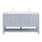 James Martin Vanities Breckenridge 60 in. Double Vanity, Serenity Blue, w/ 3 CM White Zeus Quartz Top 330-V60D-SRB-3WZ - alternate 1