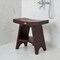 Homeroots Compact Curviliniear Teak Shower Outdoor Bench With Shelf In Brown Finish 376662 - alternate 3