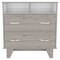 Homeroots 32" Light Gray Two Drawer Dresser With Open Shelving 544029 - alternate 1