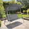 Sunjoy Outdoor Porch Swing, 2 Seat Patio Metal Swing with Adjustable Canopy and Removable Cushion A215012600 - alternate 1