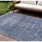 Homeroots 9' X 12' Navy Blue Oriental Washable Indoor Outdoor Area Rug 607564 - alternate 1