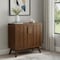 Homeroots 32in Brown Wood Accent Cabinet 691678 - alternate 2