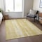 Homeroots 3' X 5' Gold Wheat And Ivory Botanical Leaves Washable Indoor Outdoor Area Rug 581978 - alternate 4