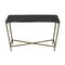 Homeroots 32" Black and Gold Stone Frame Console Table 488802 - alternate 1