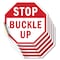 Signmission Stop Buckle Up, 4 inch X 4 inch, Vinyl Decal, 5PK OC-D-5PACK-4-30 - alternate 1