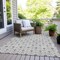 Homeroots 5' X 8' Silver And Gray Geometric Washable Indoor Outdoor Area Rug 595770 - alternate 2