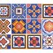 Homeroots 6" x 6" Shades of Blue Celestial Mosaic Peeland Stick Removable Tiles 400448 - alternate 2