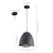 Jonathan Y Luella 11.75" 1-Light Bohemian Coastal Adjustable Plaster-Look Organic Scalloped Dome Metal LED Pend JYL9209B - alternate 2