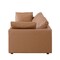 Homeroots 122" Chestnut Top Grain Leather Reclining Solid Wood Sofa 720407 - alternate 3
