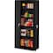 Tennsco Shelving Storage Cabinet, 78 in H, 36 in W, Swing, Keyed, Black, 4 Shelves, 0 Drawers 7824BK - alternate 1