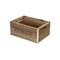 Homeroots Set of Three Natural Solid Wood And Metal Crate, 3PK 487674 - alternate 3